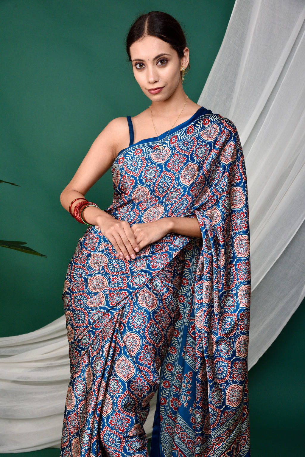 Full Printed Ajrakh Saree