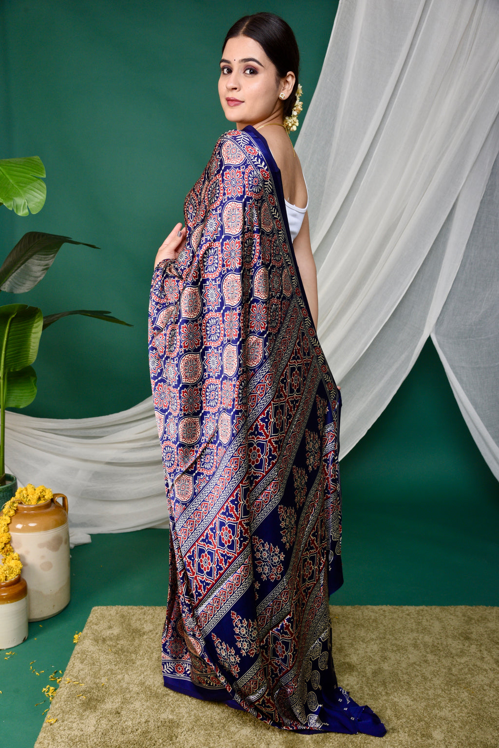 Full Printed Ajrakh Saree